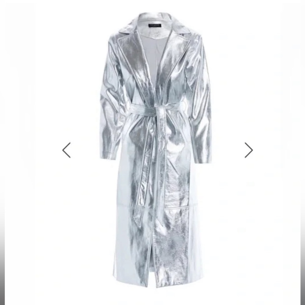 naked wardrobe Metallic Trench Coat | Size Small
